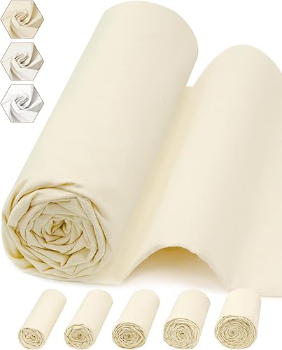 Miniatura 17 de FIVEIZERO The Yard - Tela de muselina 100 % algodón, 63 pulgadas x 1 yarda, material de algodón natural sin blanquear, tela calicó beige