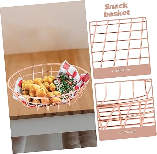 Miniatura 8 de OKUMEYR Cestas de servicio de alimentos Papas fritas Cesta de almacenamiento Cesta de picnic Cestas de despensa Cestas de encimera Frutero Cestas de