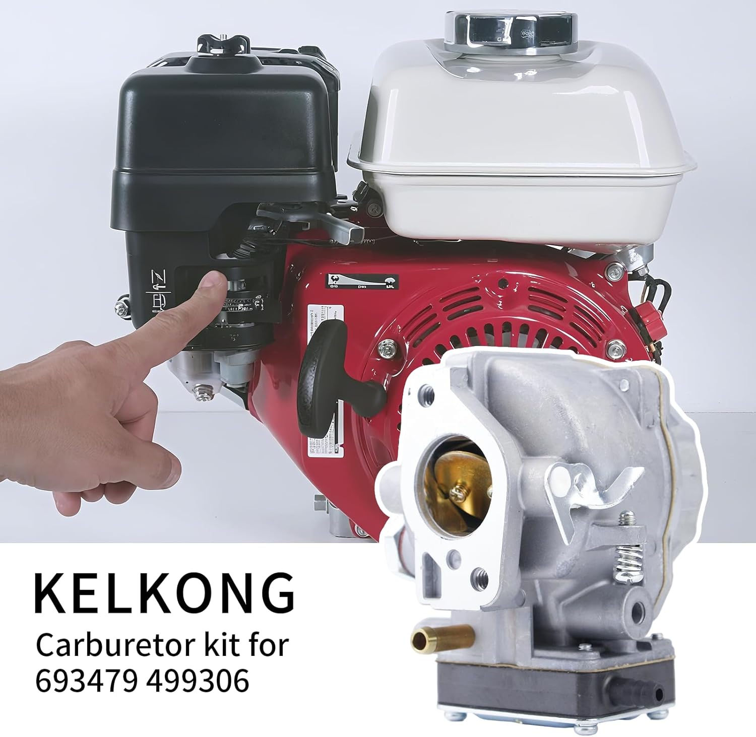 693480 Carburetor with Fuel Pump Gaskets and Air Filter Kit Replacement for 17HP 18.5HP 19.5HP 20HP 21HP Engines for Craftsman LT1000 917270821 V-Twin for Toro Lawn Mower Tractor Carb 693479 499306