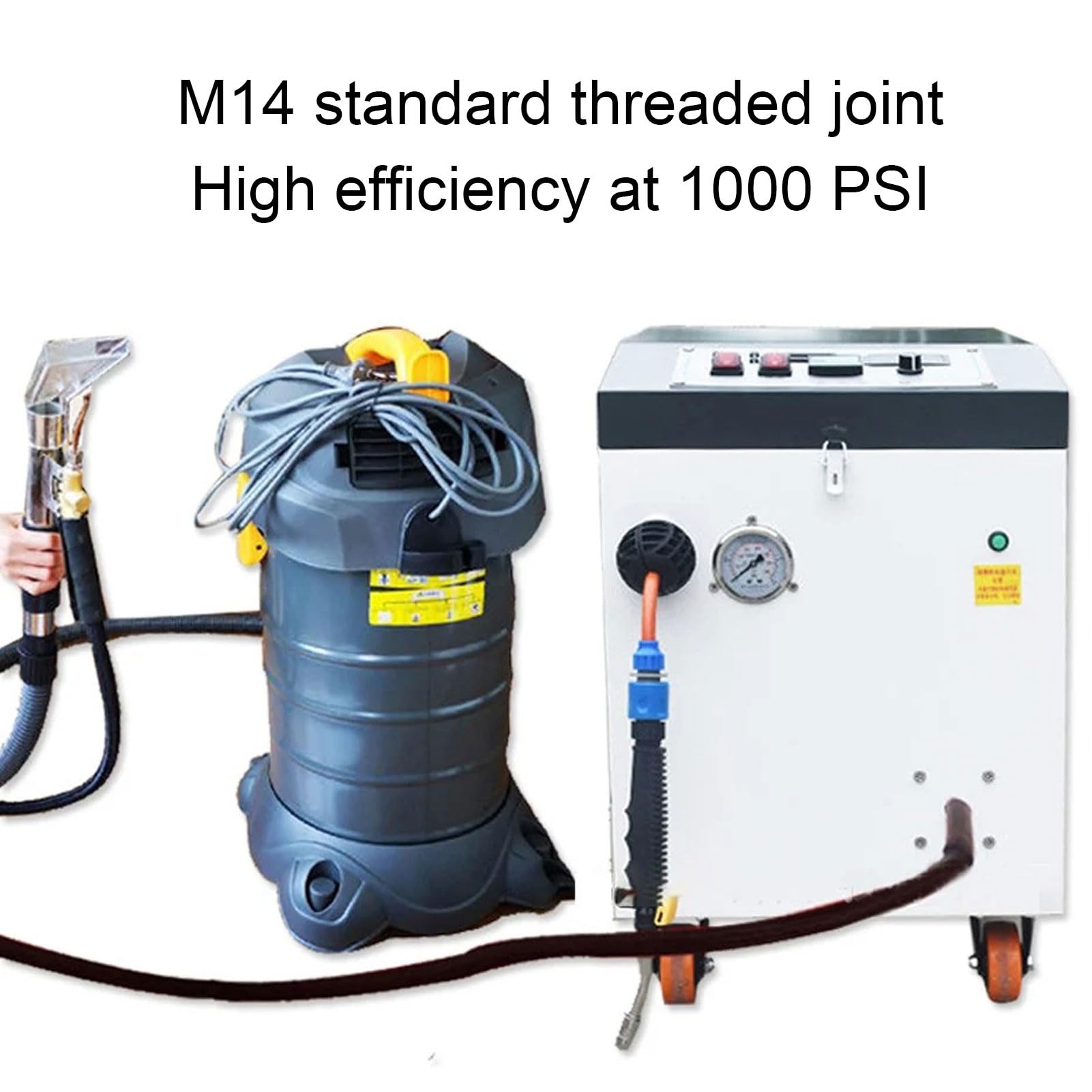 Yunseity Manual Cleaning Extractor, Upholstery Carpet Cleaning Furniture Extractor, Stainless Steel Auto Detail Cleaning Wand Hand Tool for Sofa Car Roof Interior Seat