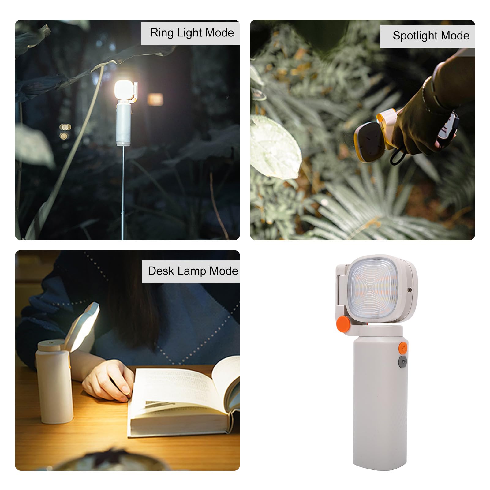 ViaGasaFamido Lampada da Campeggio, Luce Ricaricabile 10000 MAh Fino a | Lanterna da Esterno con Corpo in ABS, 2700K-6500K, CRI Oltre 90, IP54