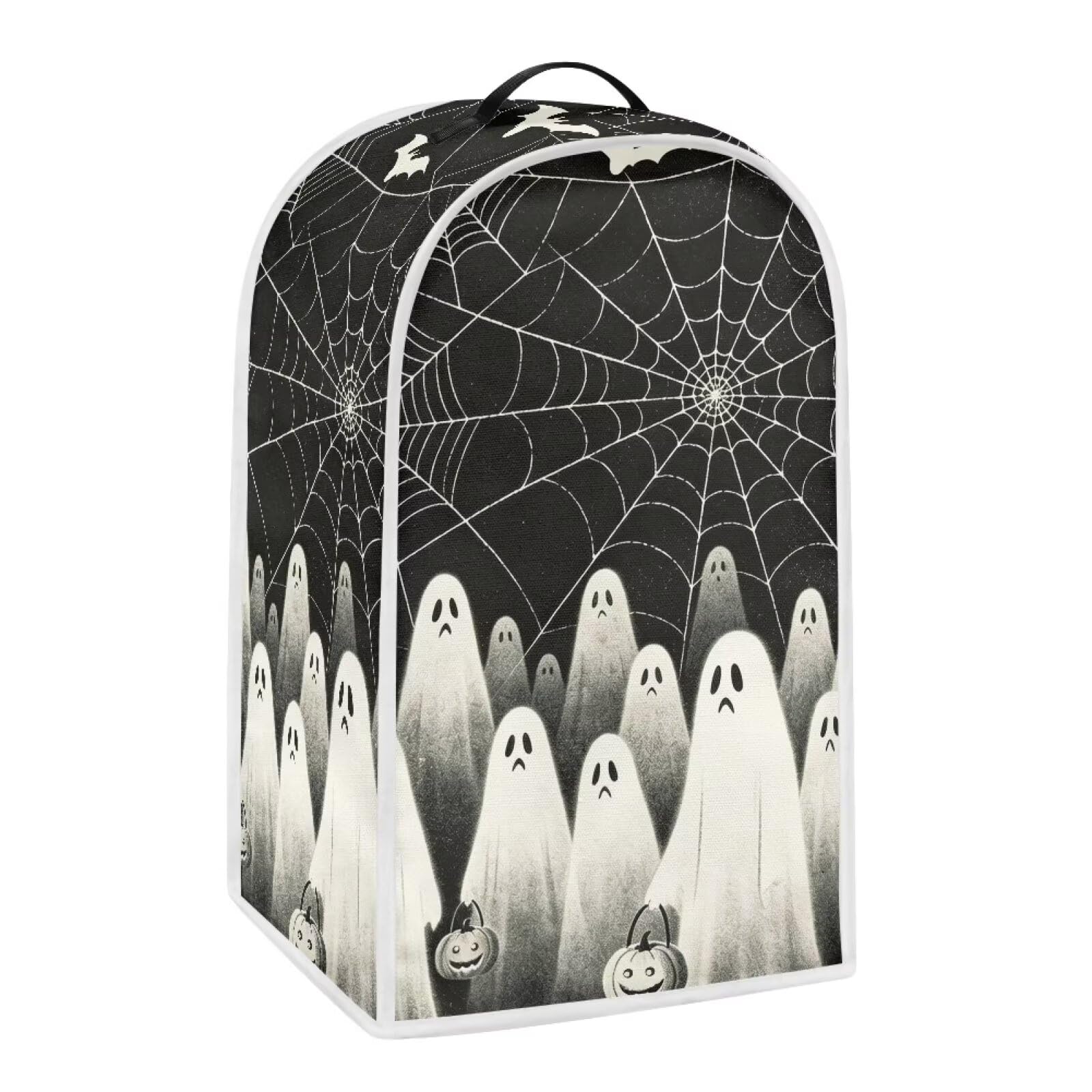 Web Ghost Blender Dust Cover, Anti Fingerprint Polyester Stand Mixer or Coffee Maker Appliance Protector, Stain Resistant Blender Cover for Kitchen Appliance Cool Halloween Decor