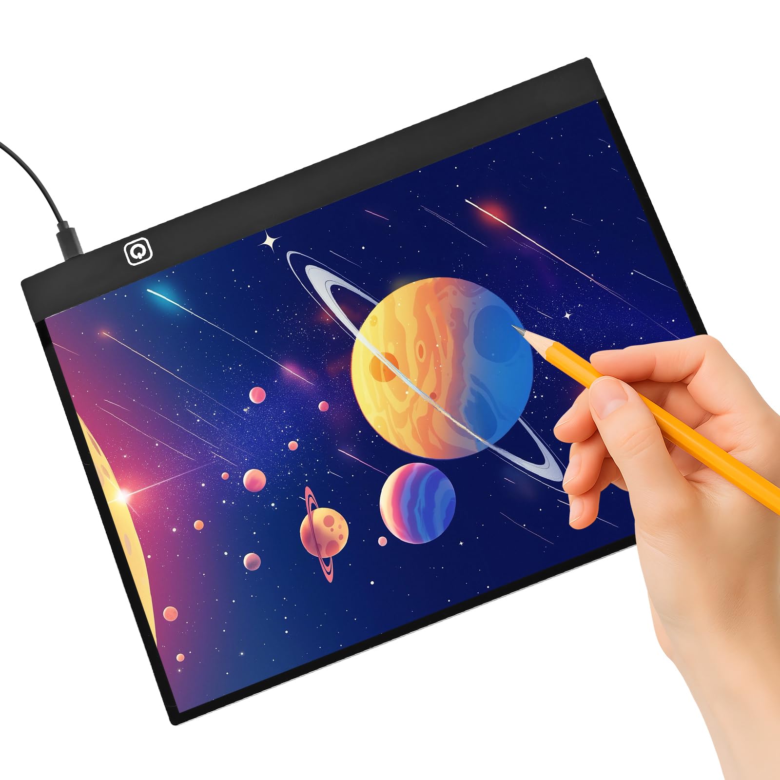 Knoeii A4 LED Light Box for Tracing and Drawing - Ultra Thin Adjustable Light Pad/Board/Table with 10 Sheets Tracing Paper, USB Powered, Small Copy Board Tracer for Artists, Kids Crafting, Sketching.