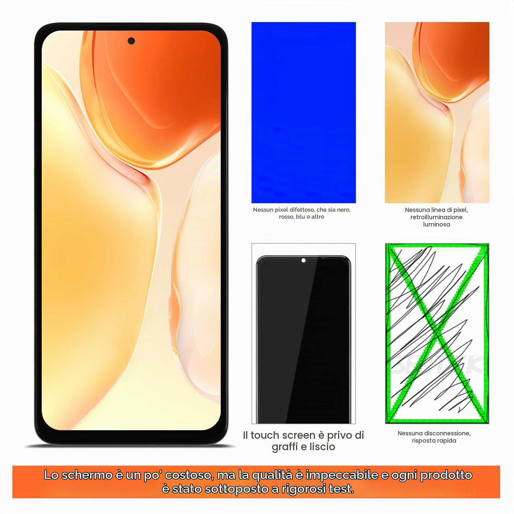 AGCUT Schermo di Ricambio per Moto G84 5G Display LCD per Motorola Moto G84 5G XT2347 XT2347-1 XT2347-2 6,5" Display LCD Digitalizer Touch Screen Assembly con Riparazione (Nero, senza impronta)