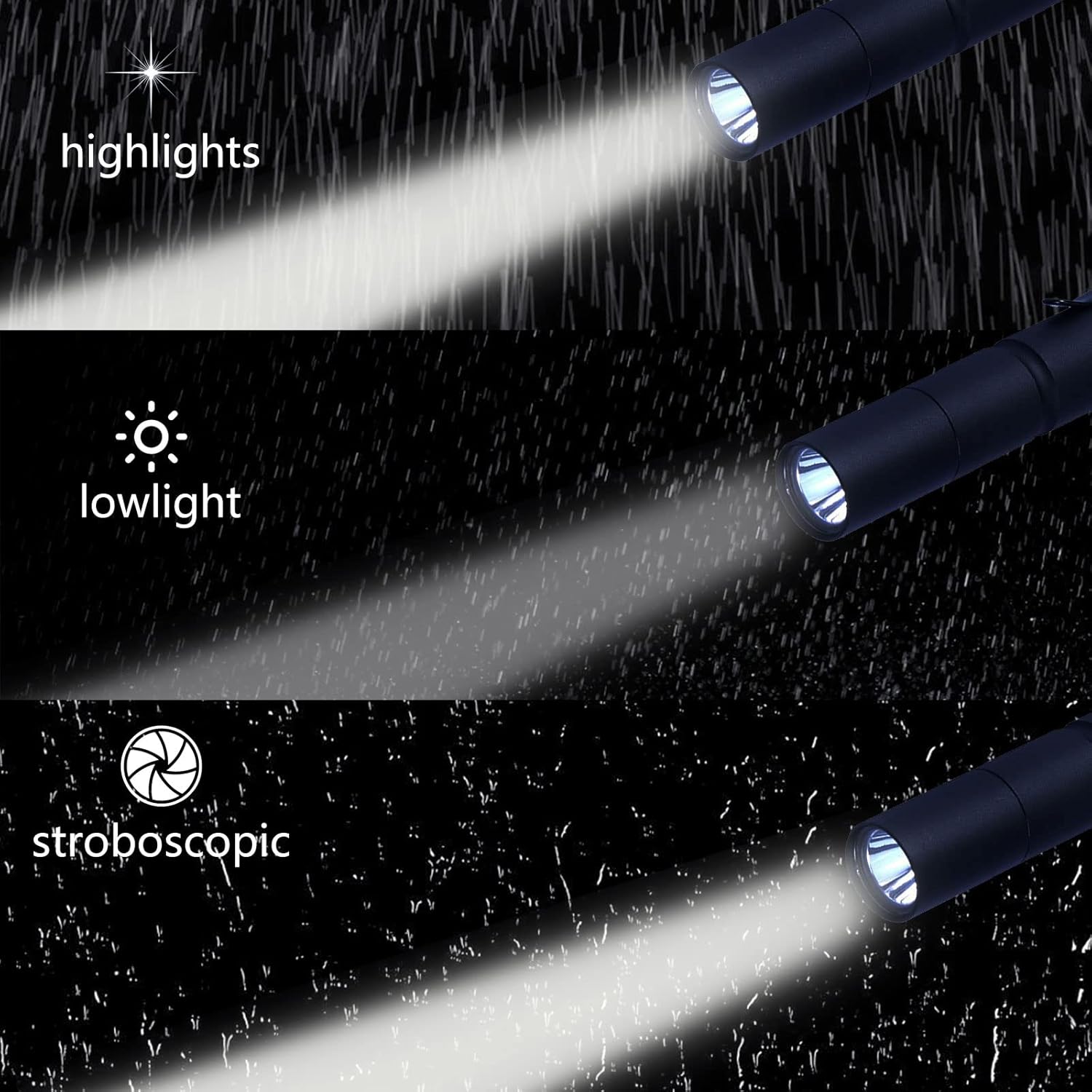 5 Pack Pen Flashlight, 3 Mode LED Pen Light, Pen Light Flashlights Pocket Flashlight with Clip, Super Bright Mini Penlight, Waterproof Pen Lights for Outdoor Inspection Work, Emergency