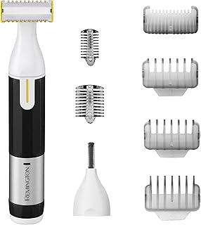 Remington Omniblade Face & Body Shaver for Men, 100% Waterproof, Rechargeable Razor with Removable Head, 35mm Main Blade + 7 Attachments (Adjustable Precision Stubble Combs & Micro Trimmer)