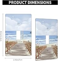 Vista 3 de Cubierta de placa de pared de palanca individual de 1 cuadrilla, cubierta decorativa de mar para baño, dormitorio, cocina, decoración de pared, 4.5
