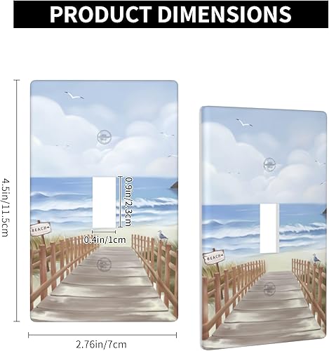 Miniatura 3 de Cubierta de placa de pared de palanca individual de 1 cuadrilla, cubierta decorativa de mar para baño, dormitorio, cocina, decoración de pared, 4.5