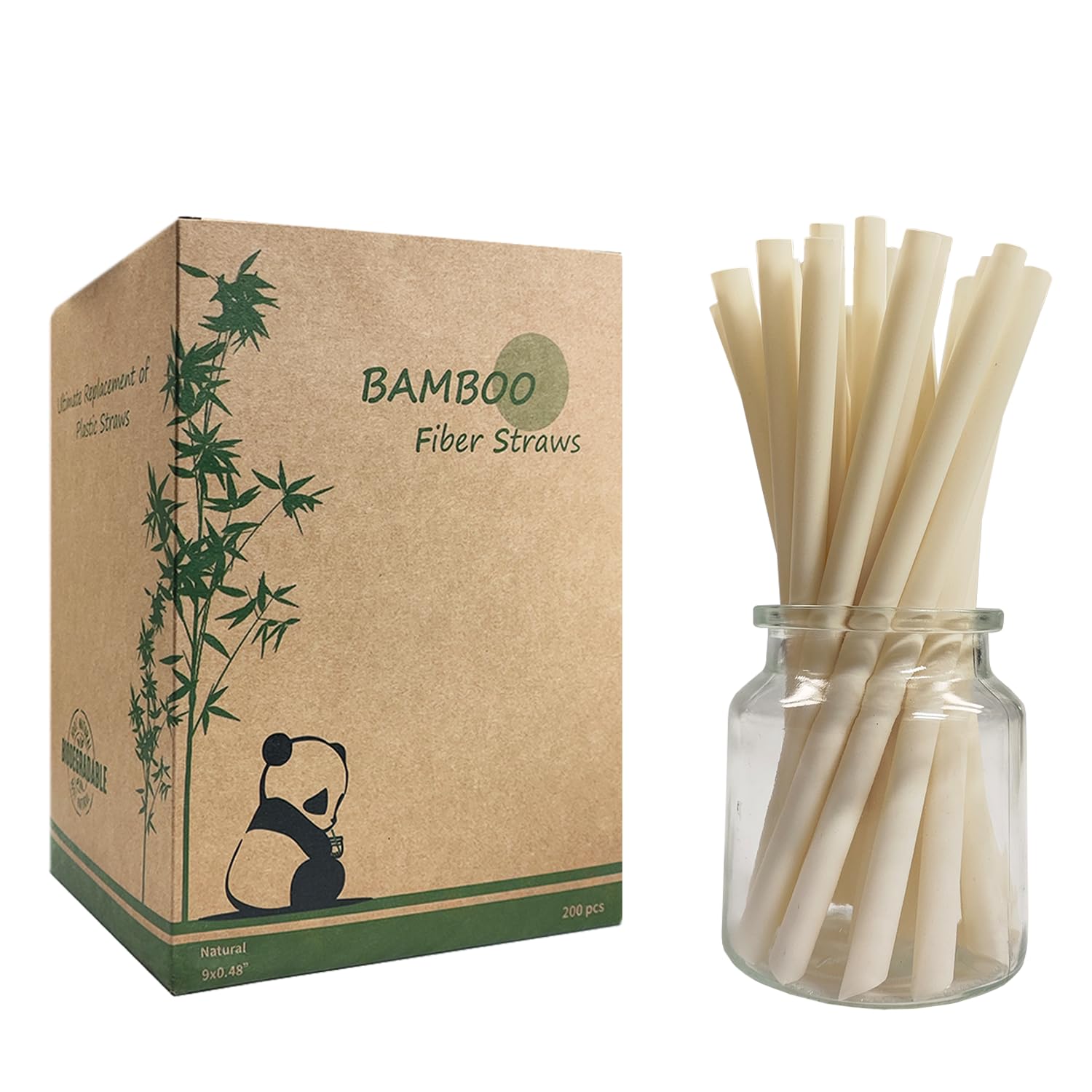 Pailles à thé en bambou extra larges pour en finir avec les tubes en papier qui ramollissent