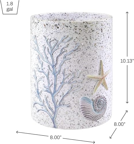 Miniatura 2 de Avanti Linens - Cesta de basura, cubo de basura decoartive, artículos esenciales para el baño de invitados, decoración del hogar inspirada en el mar