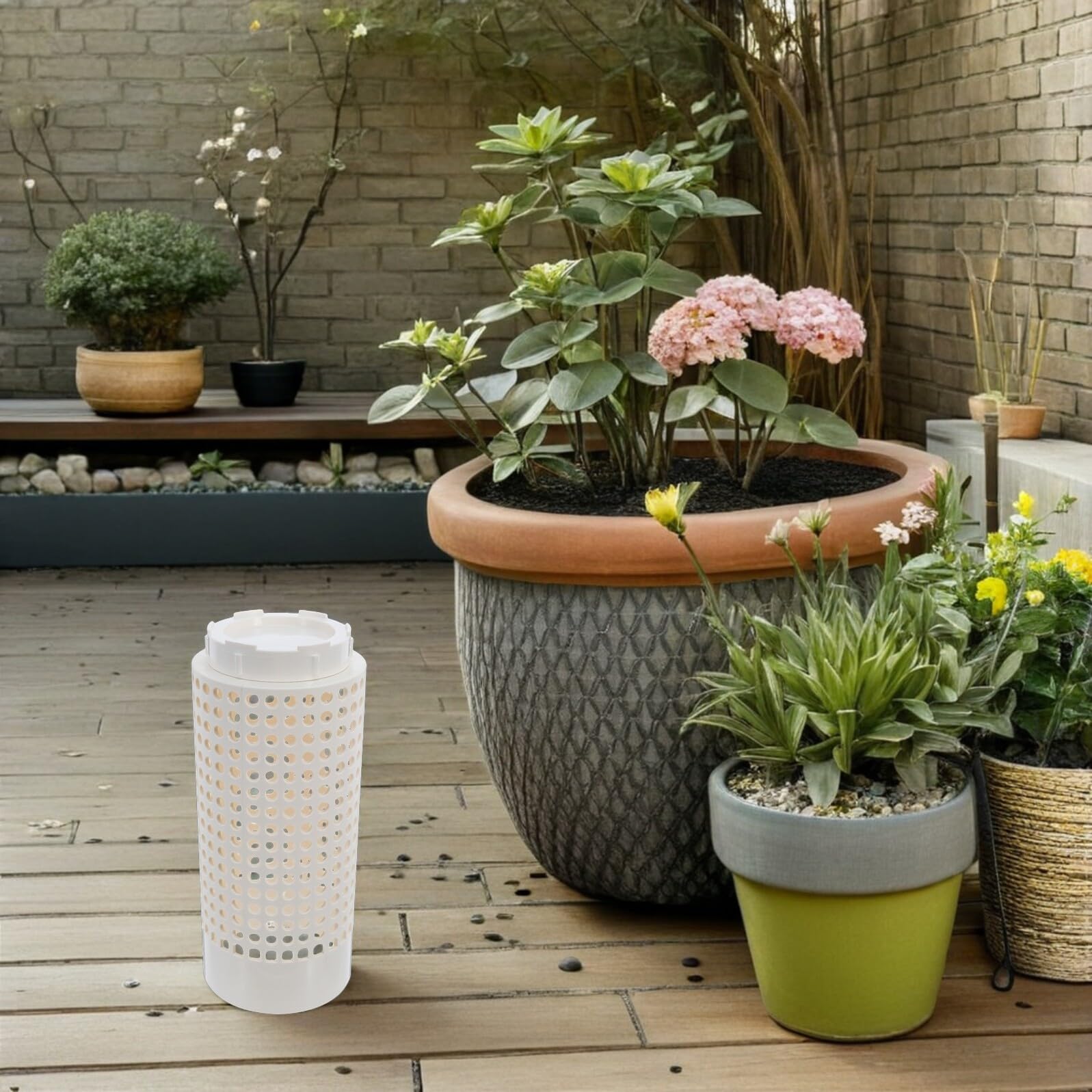 Gatuida Contenedores de Compostaje para Lombrices 2 Unidades, Caja de Compostaje para Restos de Cocina y Jardín, Plástico Sellado Resistente para Compostador Enterrado y Exterior,