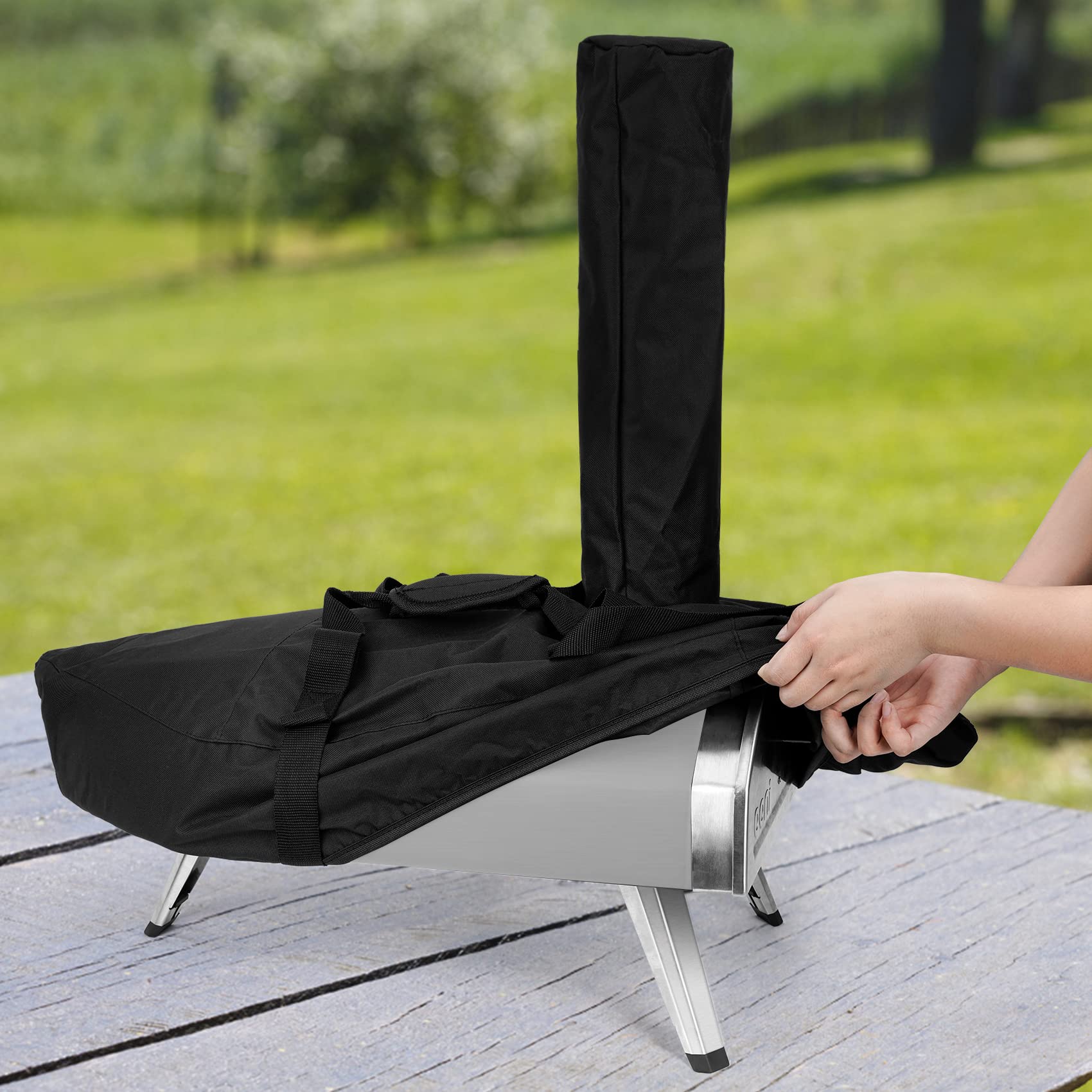 Onlyfire Housse de Four à Pizza pour Ooni Karu 12, Bache de Protection Imperméable, Accessoire pour Four à Pizza Extérieur | Housse de protection d'extérieur robuste pour four, imperméable, résistante aux intempéries et à la poussière