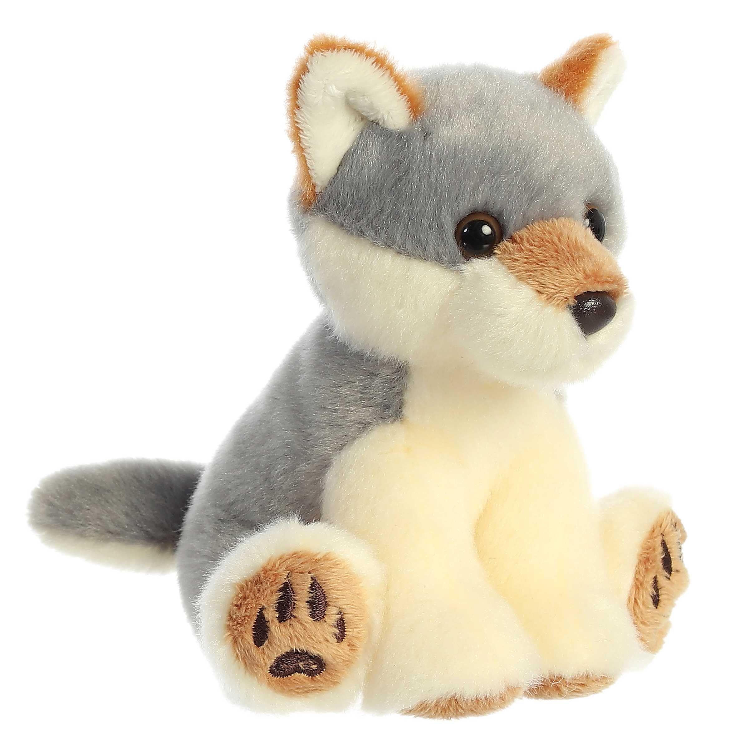 Aurora(r) Snuggly Lil Wiley(tm) Wolf Stuffed Animal - Comforting Companion - Imaginative Play - Gray 5 Inches