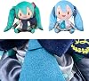 Hatsune Miku Stuffed Plush Toys Cute Anime Stuffed Plush Figure12.5 Inches (Approximately 32 Cm) Soft Plush Dolls,Anime Cosplay Doll Pillow Christmas Birthday Gifts for Teens Girls Boys (Blue)