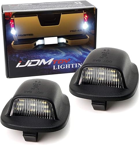 iJDMTOY OEM-Fit - Kit de luz LED completa para placa de matrícula de 3 W, compatible con Nissan Xterra Frontier Navara de 1ª generación, alimentado