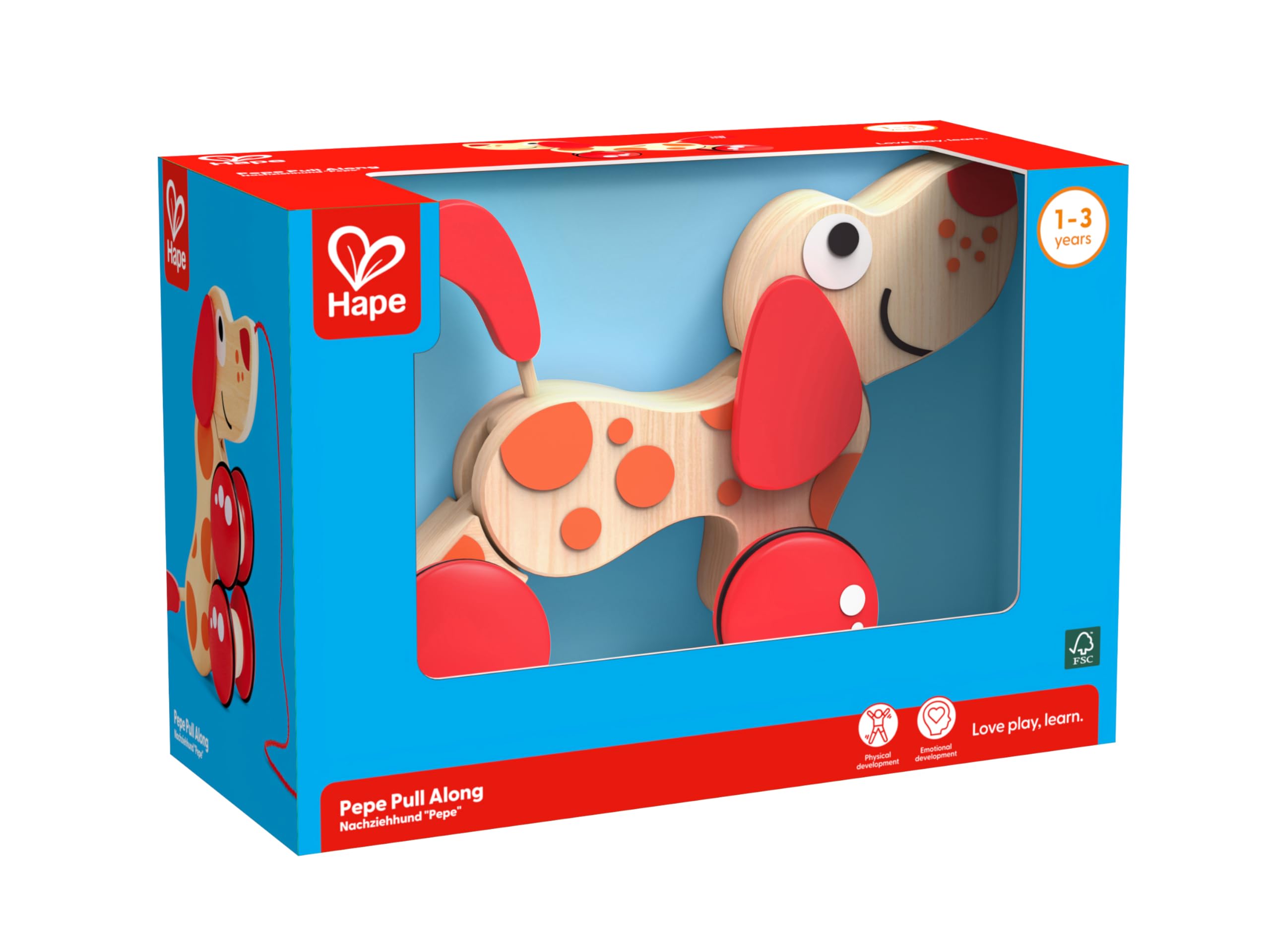 Hape Walk-A-Long Puppy Wooden Pull Toy