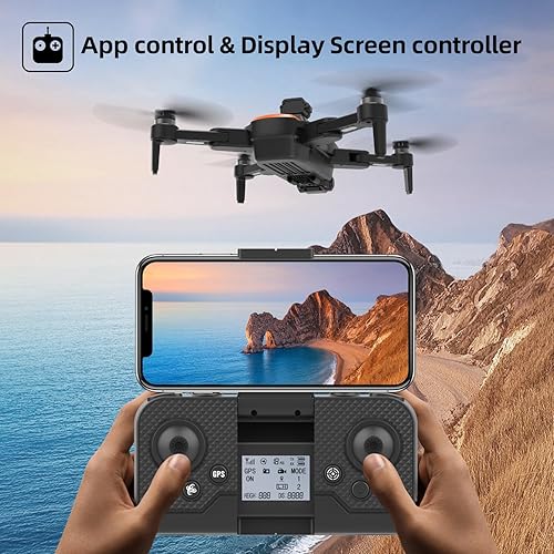 Miniatura 5 de Shapefun Dron GPS con evitación de obstáculos, dron con cámara dual 2K para adultos, GPS Follow Me Follow Car, Auto Return Home, 52 minutos con dos