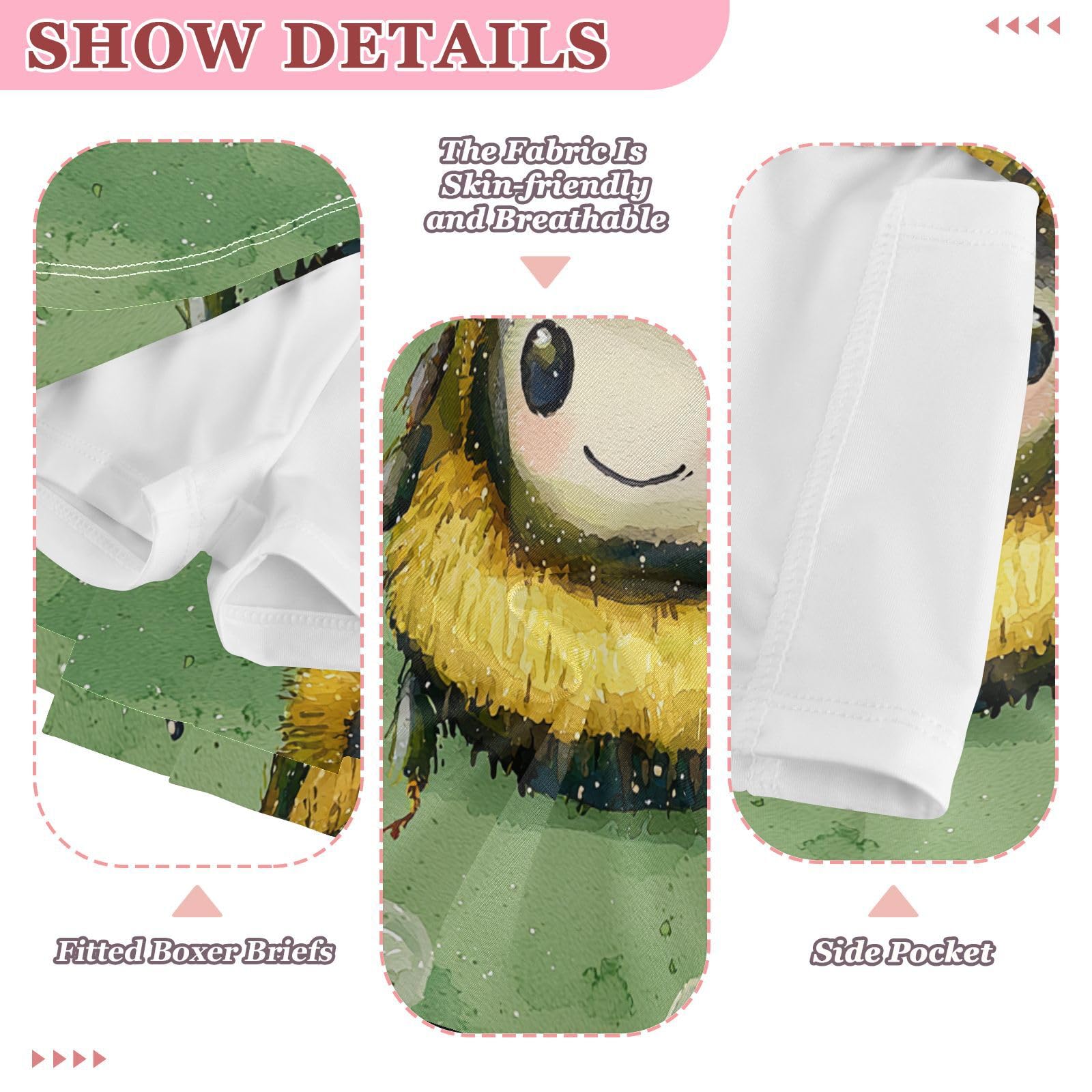 Yuiboo Mignon Little Bees Filles Tennis Jupes avec Short Skort pour Fille Jupe Plissée