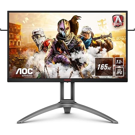 AOC AGON AG273QXP - 27 Zoll QHD Gaming Monitor, 165 Hz, 1ms, HDR400, FreeSync Premium Pro (2560x1440, HDMI, DisplayPort, USB Hub) schwarz/rot