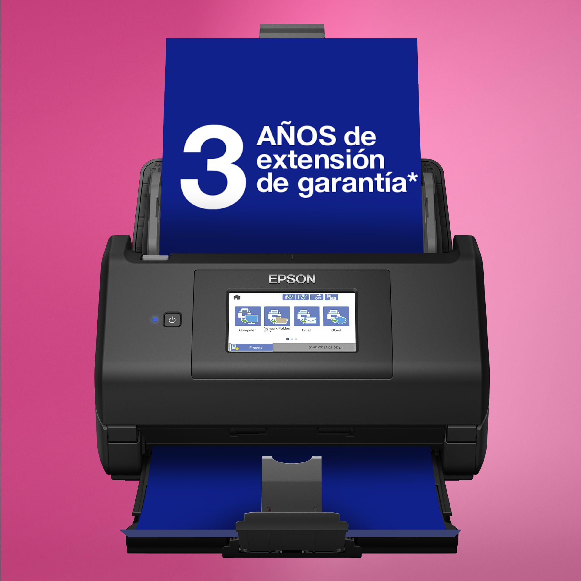 Epson - Workforce ES-580W, escáner de Documentos (sin PC, 35 páginas o 70 fotogramas por Minuto, hasta A4, escaneo a Doble Cara de una Sola Vez, orientación automática)