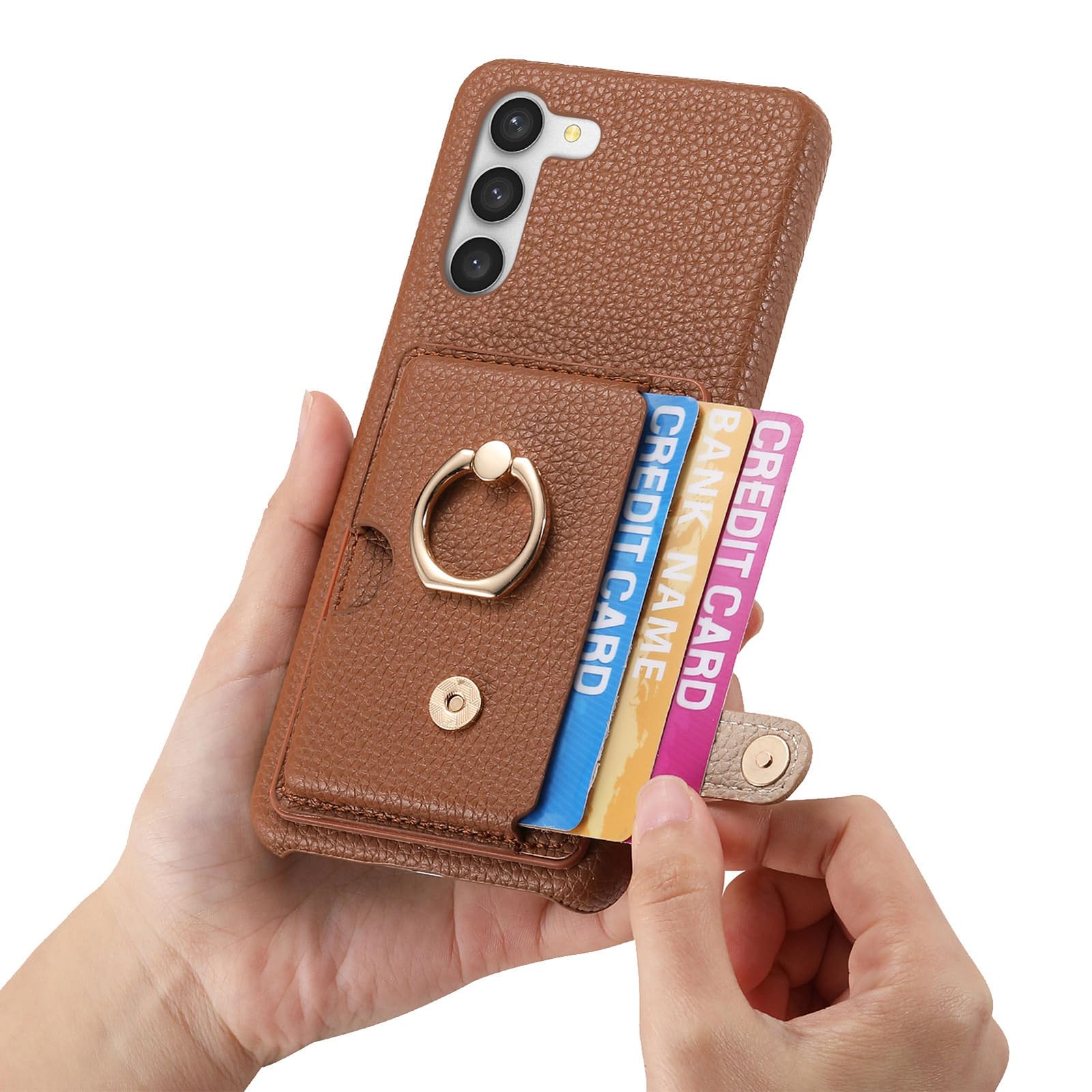 Generic Étui compatible avec Samsung Galaxy S20 Ultra (couleur : rose) étui portefeuille en cuir avec anneau élégant et fermeture à rabat