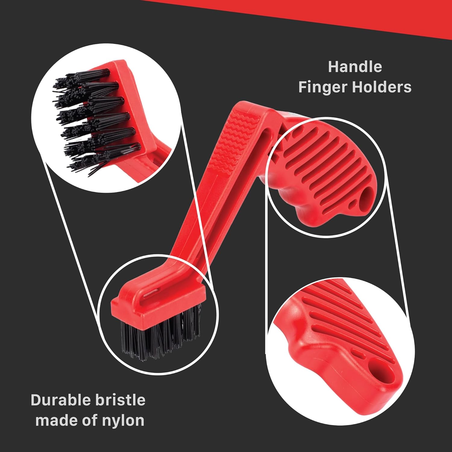 Maxshine Car Detailing Foam Pad Conditioning Brush - Wool Buffing Pad and Polishing Pad Cleaner - Red