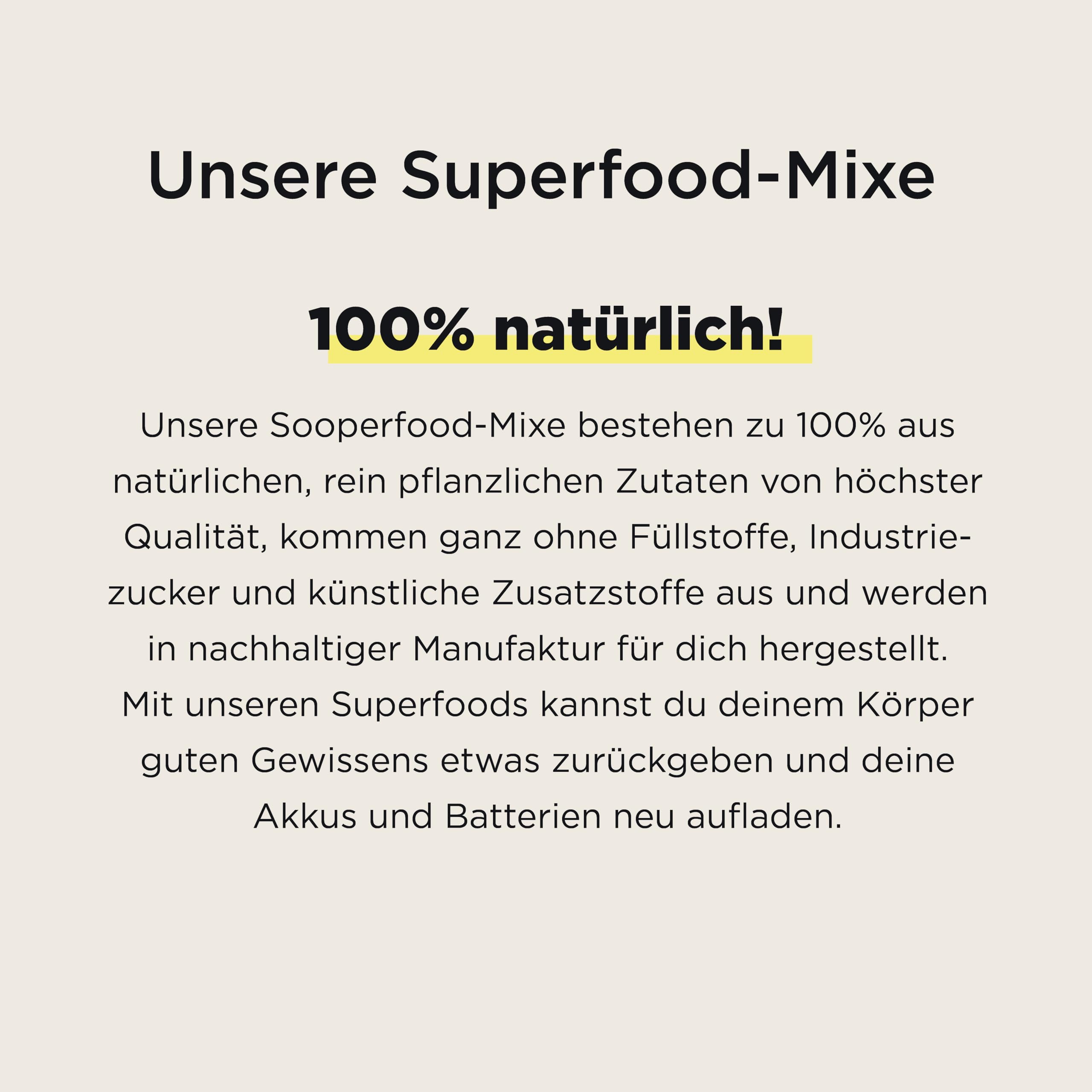 SOOPER FOOD® Beauty Boost 250g Pulver - Bio-Vegan-Addon im Superfood-Smoothie - Fruchtpulvermischung mit Bio-Macapulver, Lúcuma, Banane, Açai-Beeren, Acerola, Guaraná