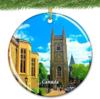 Canada Toronto Ornament Christmas Tree Hanging Pendant Wedding Gift Holiday Decoration Ceramic Sheet