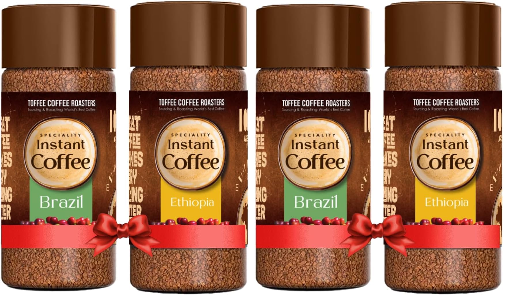 Toffee Coffee Roasters Bag| 100 Gm X Pack Of 4 Ethiopia & Brazil Speciality Instant Coffee Combo | As Seen On Shark Tank | Ready In Seconds | Microground Technology-picture-10