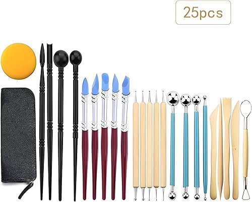 Miniatura 2 de ReArt Horno de arcilla polimérica para hornear, color blanco, no tóxico, 4.4 libras con herramientas de cerámica y pinceles de pintura, ideal para