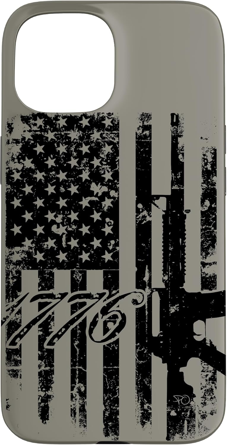 Distressed American Gun Rights USA Flag 2nd Amendment AR-15 Case for iPhone 13