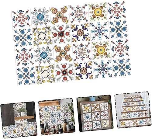 Miniatura 9 de Angoily on Pcs Wall Sticker Backsplash Sticker Self Adhesive Wall Tiles Carpet Tiles Stair Tile Sticker Tiles Decoration Vinyl Flooring Stick on