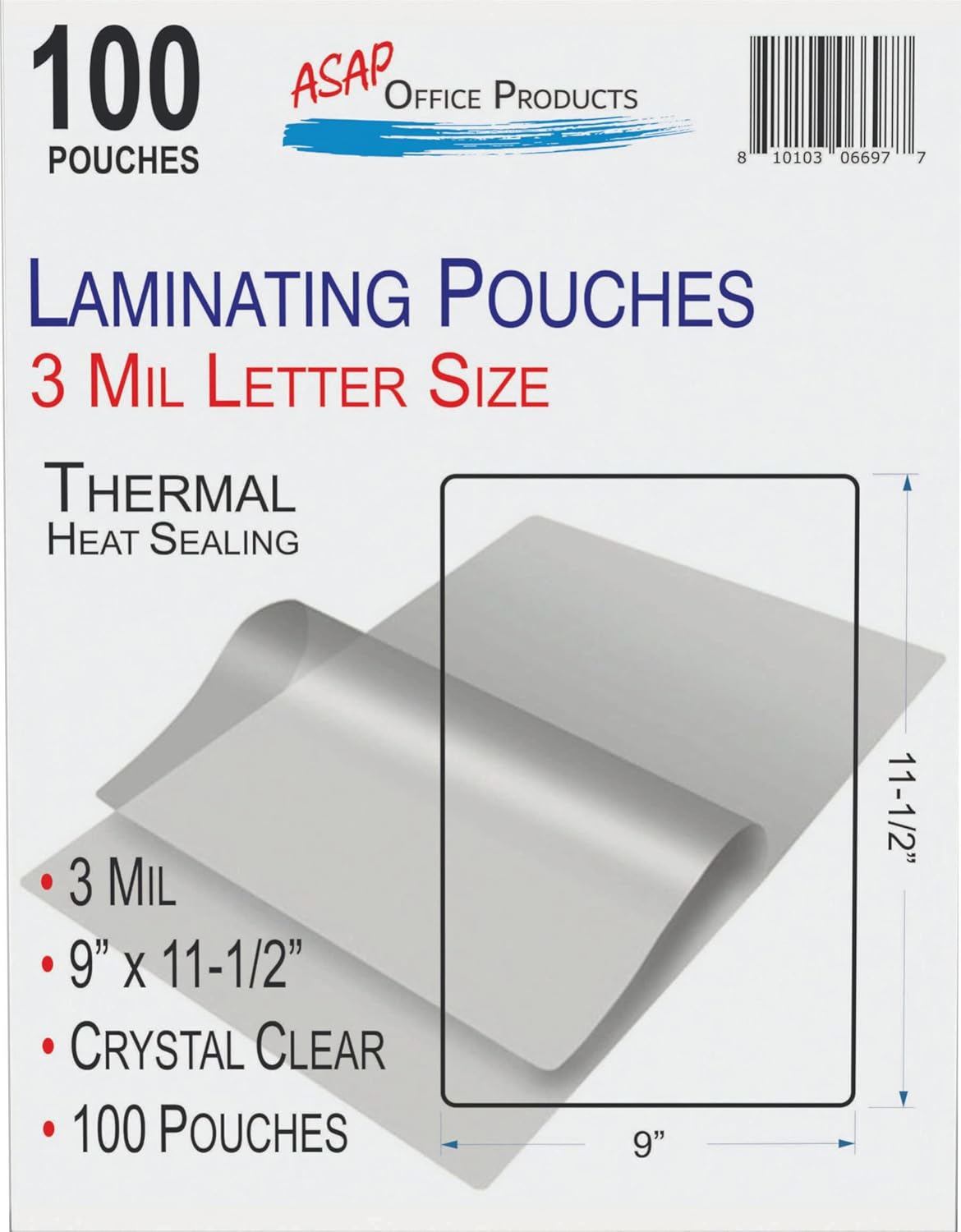 Letter Laminating Pouches, 3 Mil Laminating Pouches