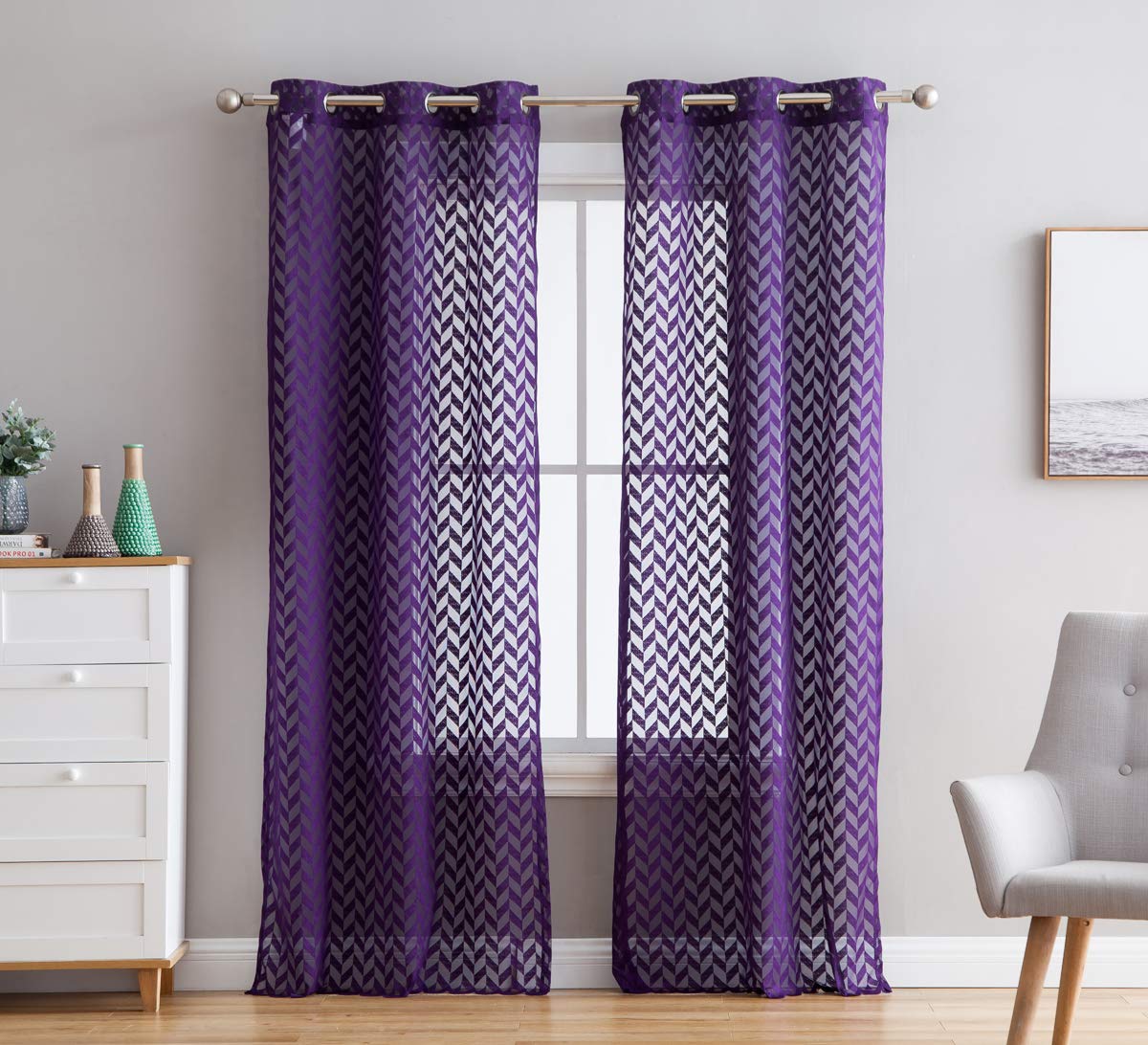 Dark Purple Lace Curtains Curtains & Drapes