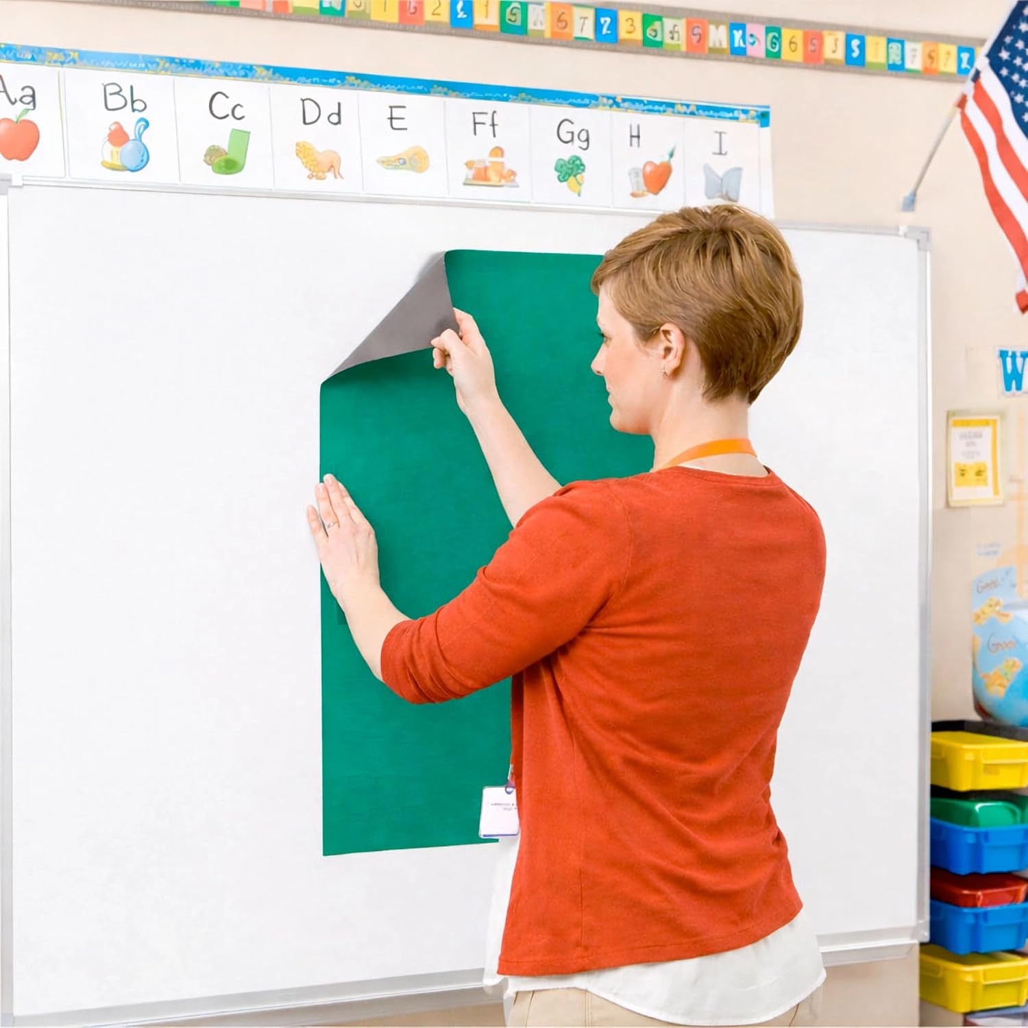 Flexible Magnetic Pinboard Felt Roll for Classroom & Home Learning, Roll-Up Flannel Surface for Storytelling, Lessons & Visual Displays,18” x 24” or 24” x 36” (24" x 36")