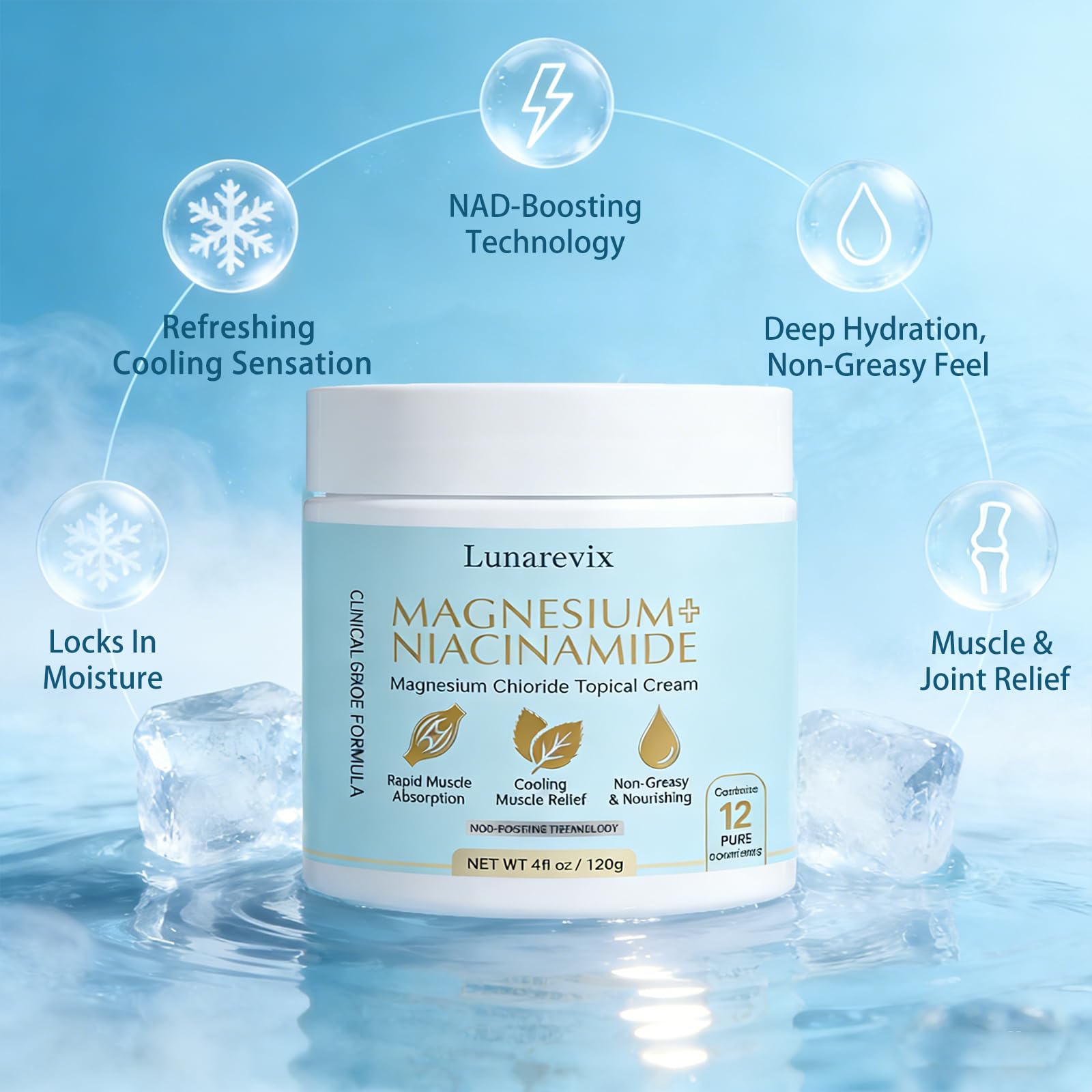 Magnesium Niacinamide Topical Peak Health Relief Cream — Amazon image 2