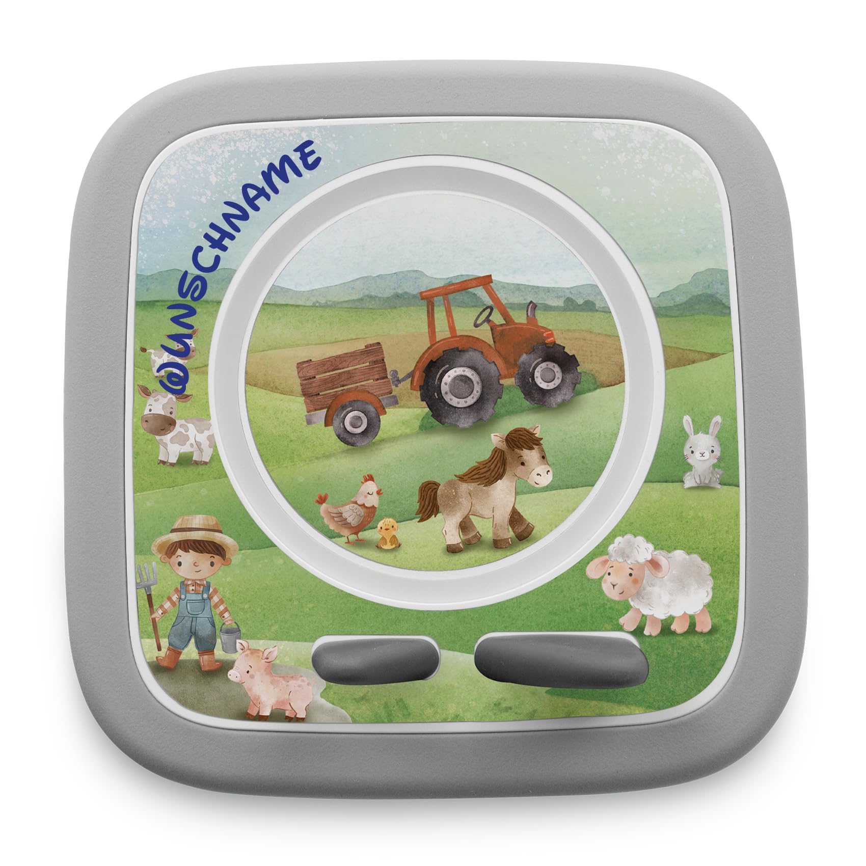 yabaduu Protective Film Compatible with Toniebox 2 Accessories Perfect Fit Self-Adhesive Protective Case with Anti-Scratch Design for Children Y015 (55 Farm, with Name)