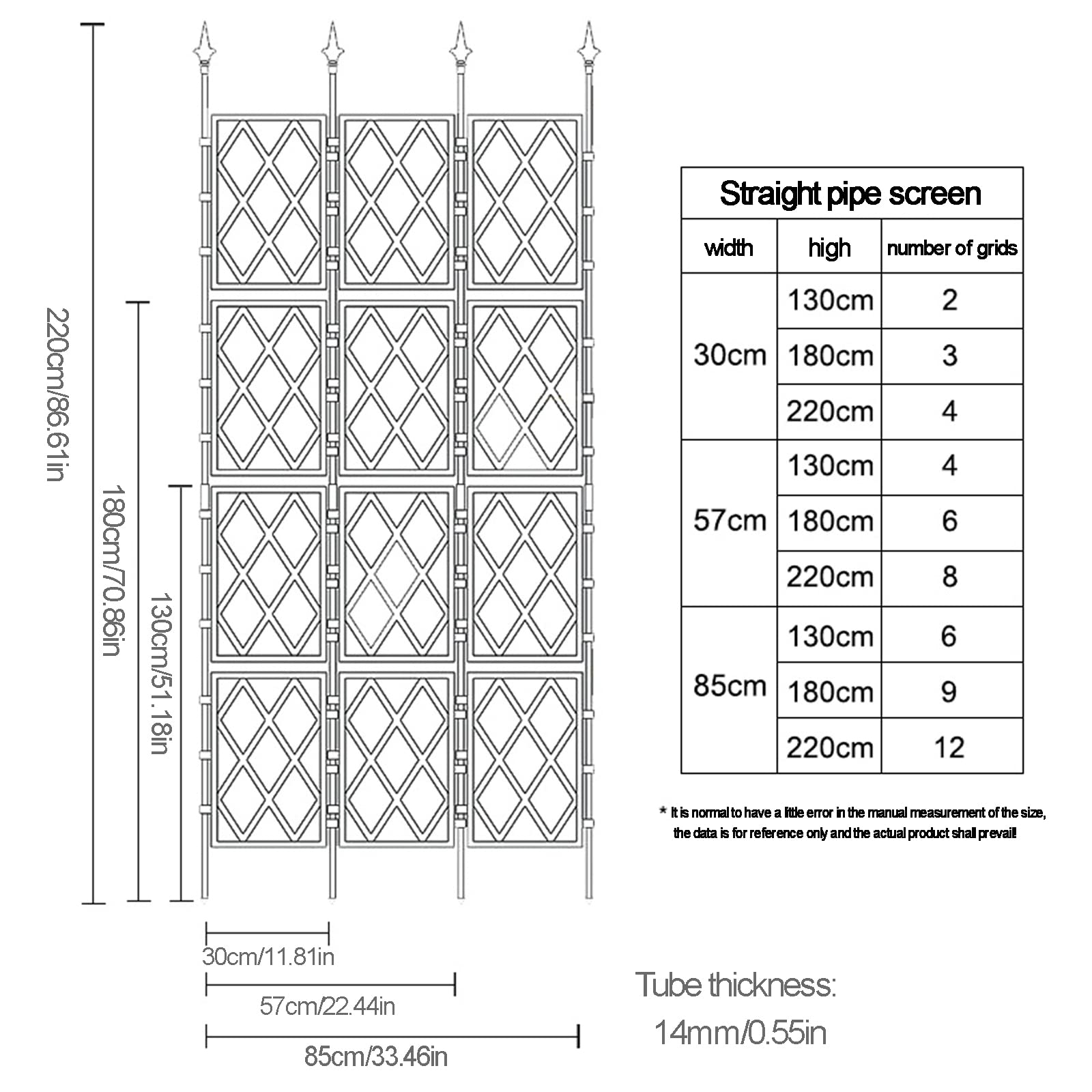 130 cm Metall-Garten-Rankgitter für Kletterpflanzen, ideal für Rosen, Gemüse und Blumen, stabiles Pflanzenklettergerüst, Turm für den Außenbereich, Gartendekoration, dekorative und funktionale