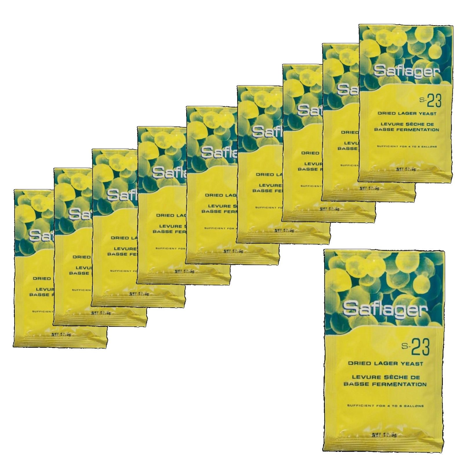 10x Fermentis Saflager S23 Beer Yeast Lager Pilsner ales 11.5g 20-30L
