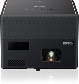 Epson EF-12 3LCD, Full HD, 1000 Lumens, 150 Inch Display, Android TV, Sound by Yamaha, Gaming & Home Cinema Laser Projector - Black