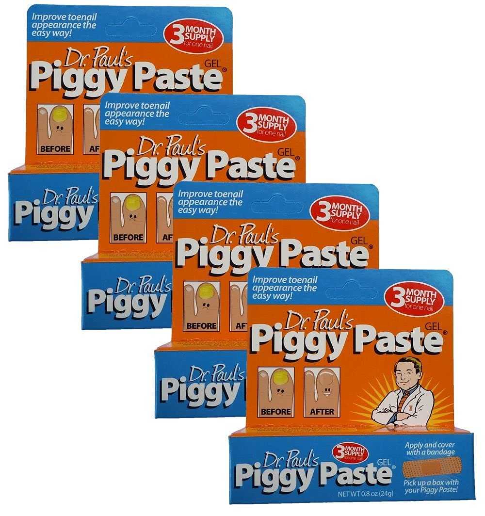 Dr. Paul's Piggy Paste Toenail Fungus Treatment. Toe Nail Fungus Treatment for Toenail and Fingernails. Restores Brittle, Yellow Nails and Makes Them Clear and Healthy Again : Nail Fungicides : Health & Household