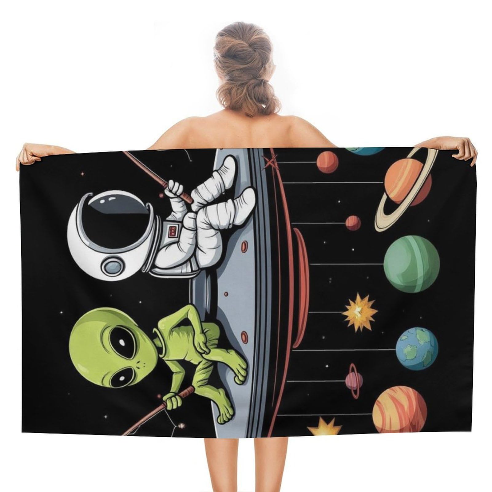 Amazon.com: Girl's Fashion Soft Beach Towel, Alien and Astronaut