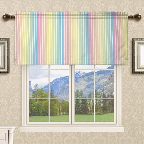 Miniatura 9 de Fanjanmey Cortina de cenefa de cocina con temática de hojas de arce, con bolsillo para barra de ventana, para ventanas, dormitorio, baño, naranja