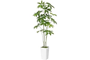 Aritificial Umbrella Tree - 6Ft Tall Fake Plant with Realistic Leaves