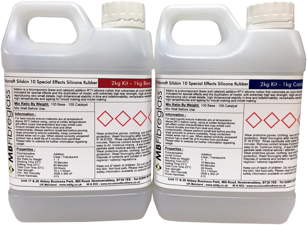 Polycraft Silskin 10 Special Effects Addition Cure Silicone Rubber - 2kg Kit