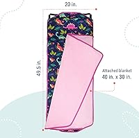 Vista 5 de Wildkin Tapete acolchado moderno de microfibra para siesta con almohada reutilizable para niños y niñas, ideal para dormir en primaria
