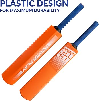Power Play Plastic Cricket Set Size 1 for Kids, Lightweight Ball, Stumps & Bat