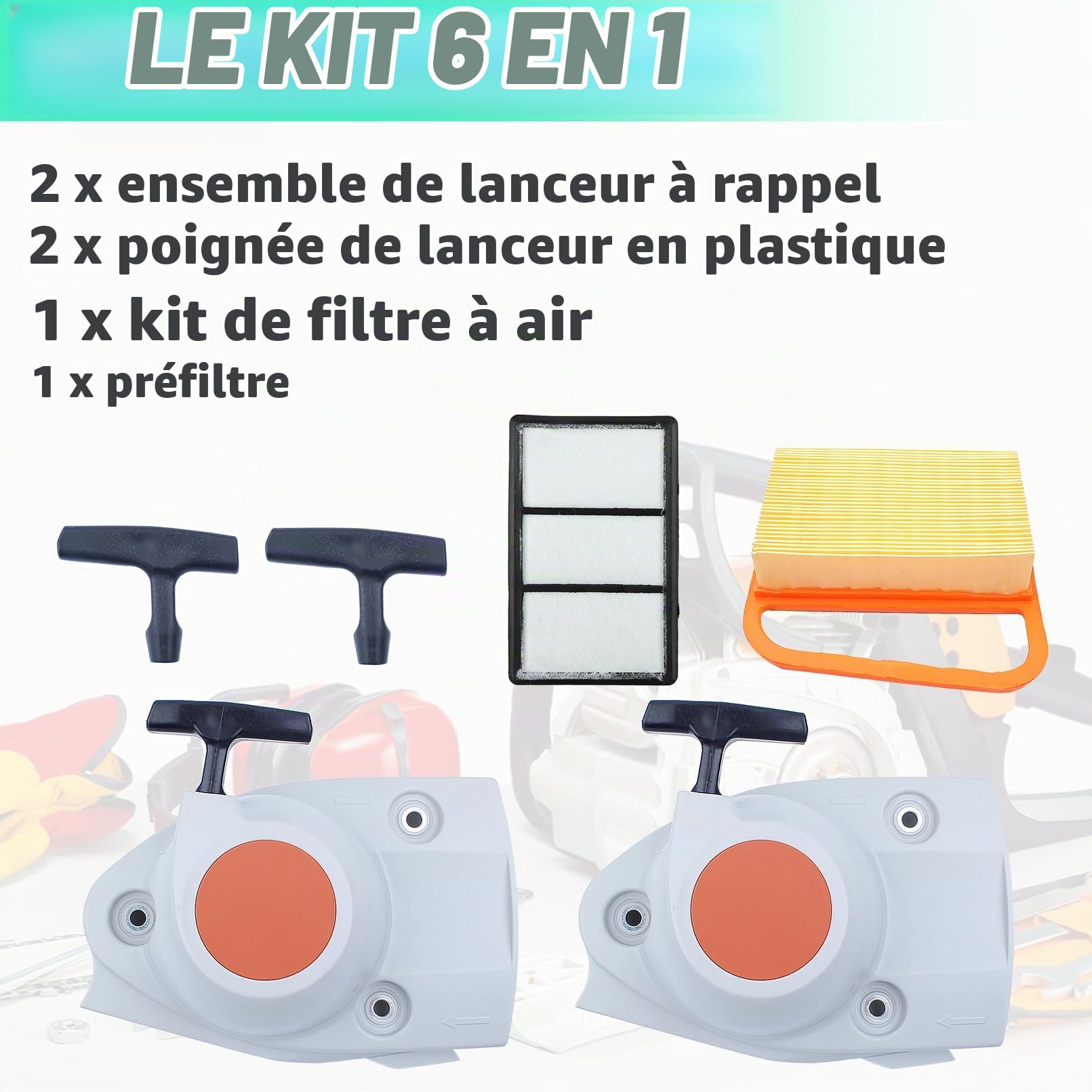 2 Pièces Démarreur à Tirer pour STIHL TS410 TS420, Démarreur à Rappel avec Poignée et Filtre à Carburant Pièces de Rechange de Haute Qualité 4238 190 0302
