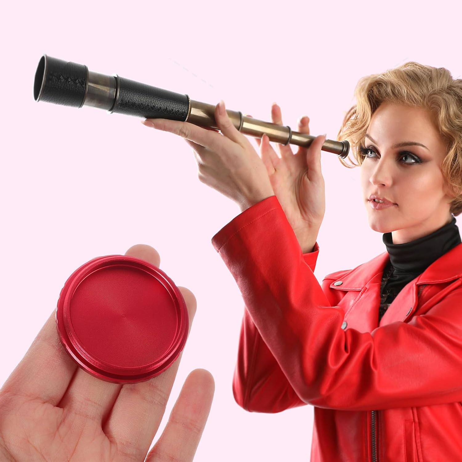Garneck Threaded Dust Cover for Telescope Eyepiece and Teleconverter Eyepiece, Lightweight Aluminum Alloy Metal Lens Cap, Sturdy Telescope Accessories for Outdoor Protection