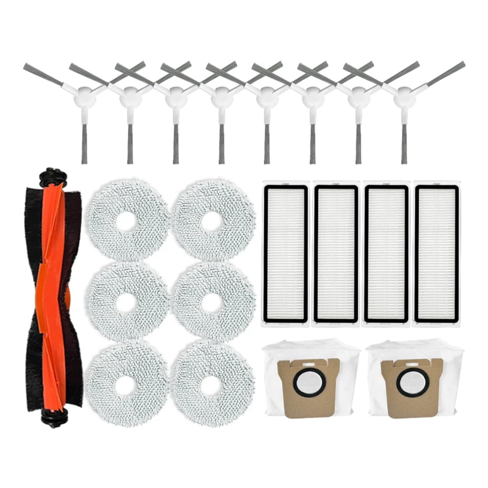 Compatible for Xiaomi，Robot Vacuum X20+ / X20 Plus Vacuum Cleaner Accessories Kit Main Side Brush Filter Mop Cloth Dust Bags